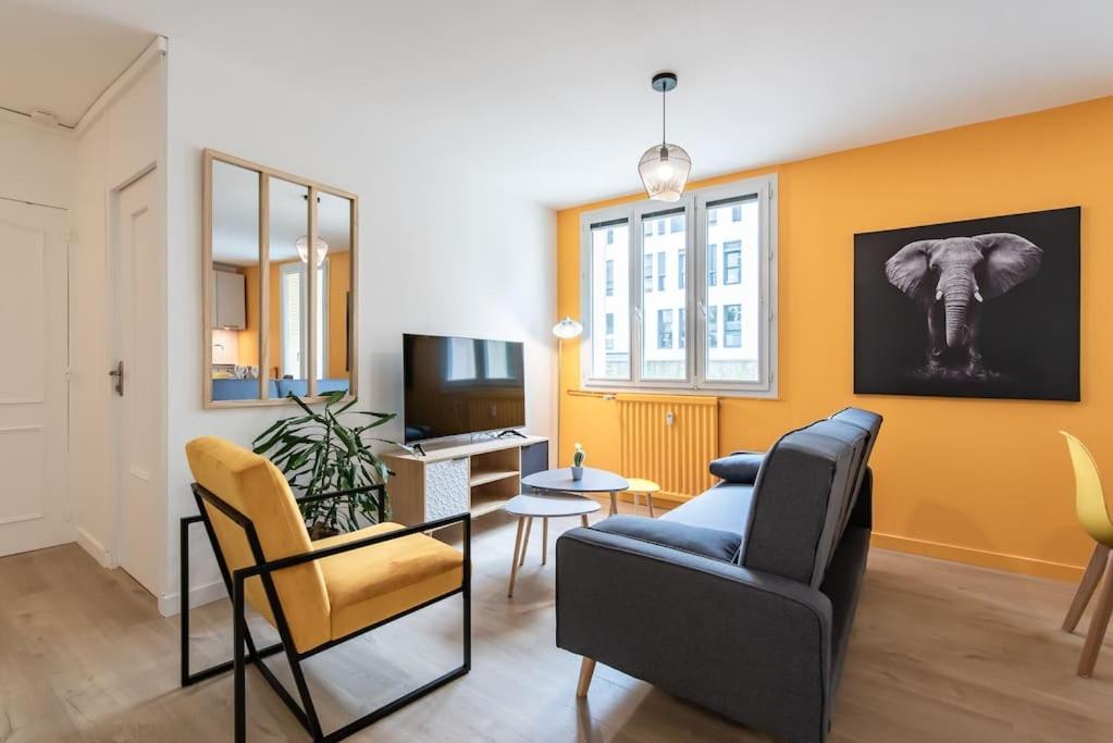 Appartement Renove Pour 6 Avec Parking Villeurbanne Bagian luar foto